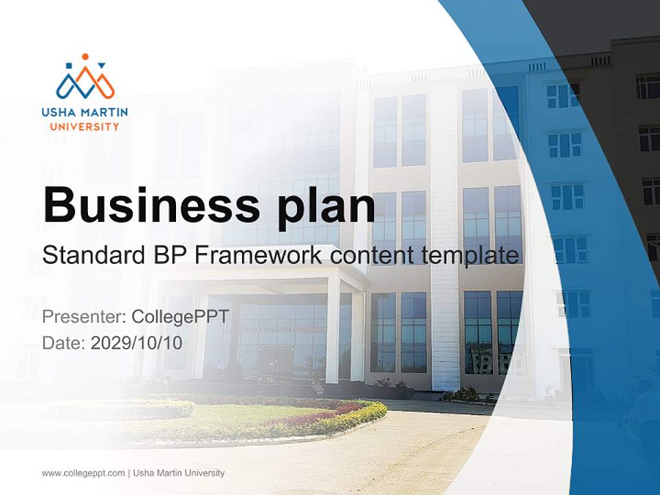 Usha Martin University Competition/Entrepreneurship Contest PPT Template4:3 ratio PPT effect preview image9