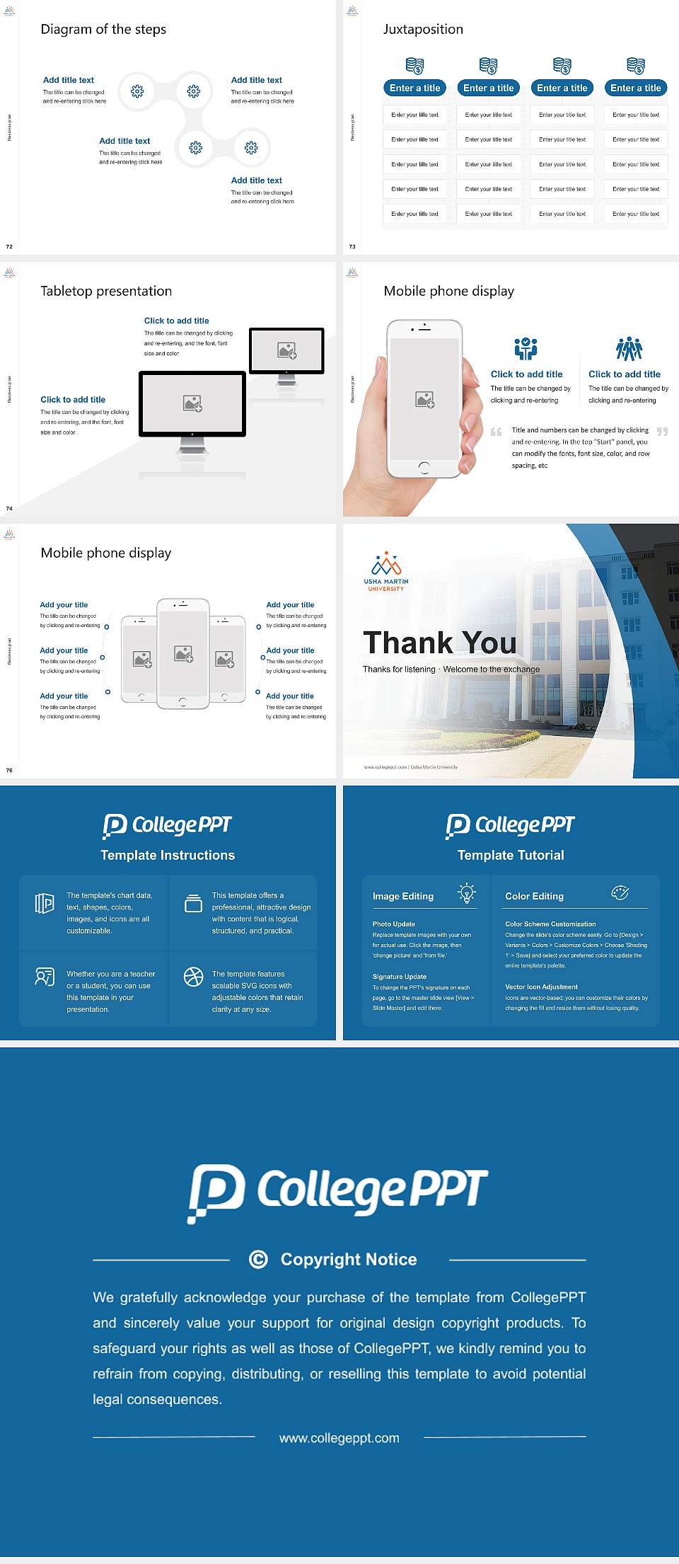Usha Martin University Competition/Entrepreneurship Contest PPT Template4:3 ratio PPT effect preview image9