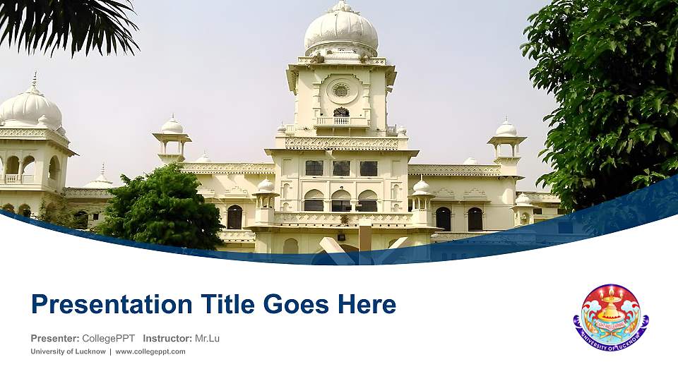 University of Lucknow Course/Courseware Creation PPT Template16:9 ratio PPT effect preview image