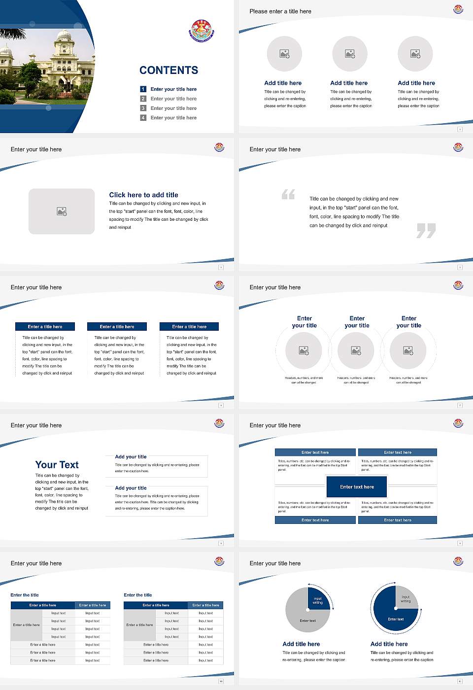 University of Lucknow Course/Courseware Creation PPT Template16:9 ratio PPT effect preview image2