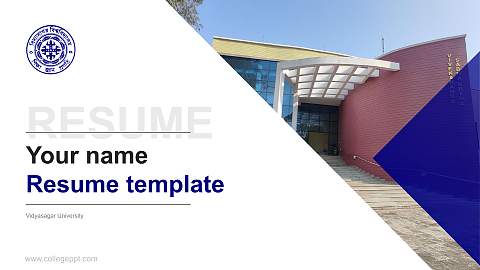 Vidyasagar University Resume PPT Template