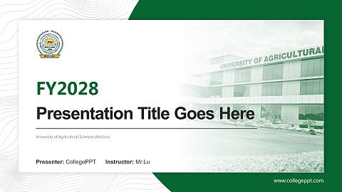 University of Agricultural Sciences (Raichur) Academic Presentation/Research Findings Report PPT Template