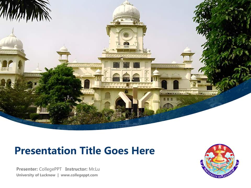 University of Lucknow Course/Courseware Creation PPT Template4:3 ratio PPT effect preview image5