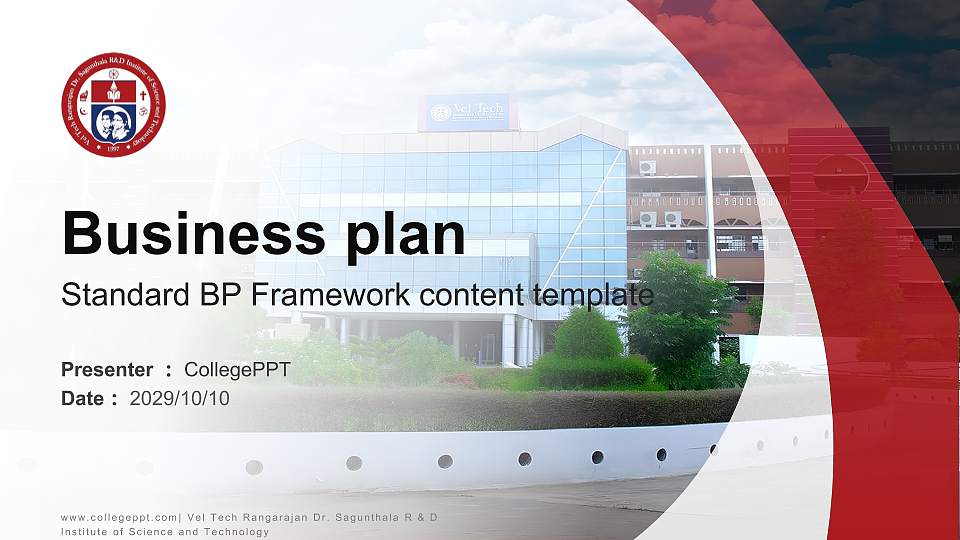 Vel Tech Rangarajan Dr. Sagunthala R & D Institute of Science and Technology Competition/Entrepreneurship Contest PPT Template16:9 ratio PPT effect preview image