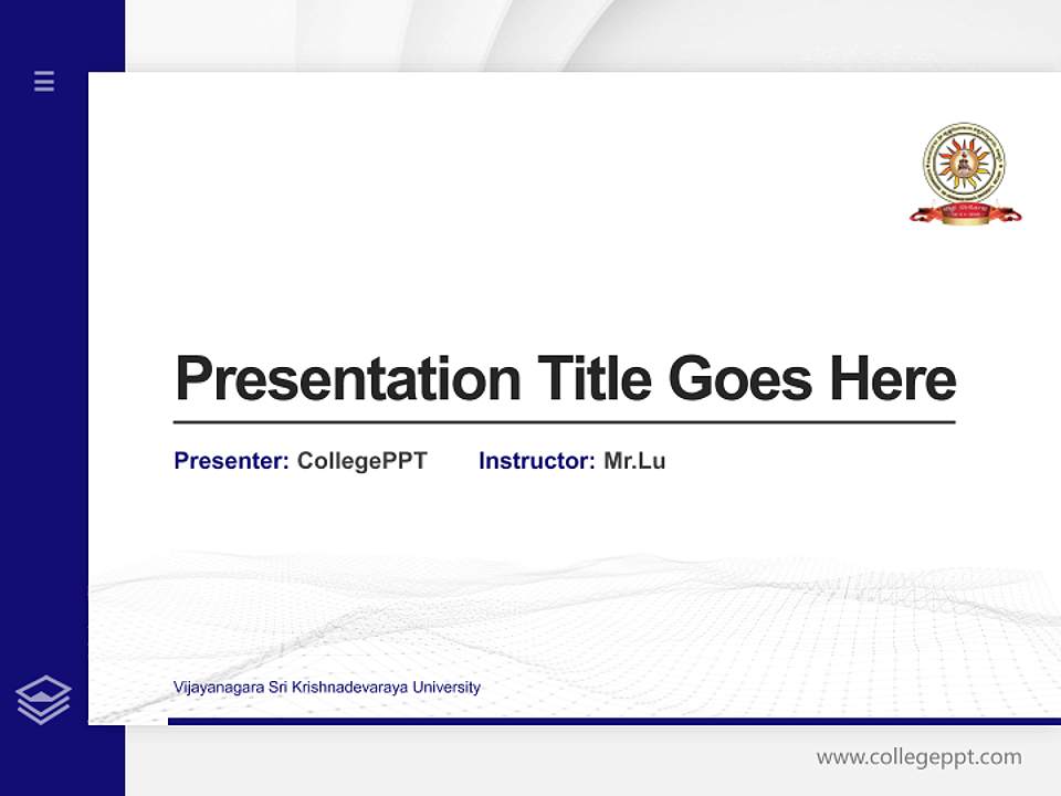Vijayanagara Sri Krishnadevaraya University Thesis Proposal/Graduation Defense PPT Template4:3 ratio PPT effect preview image5