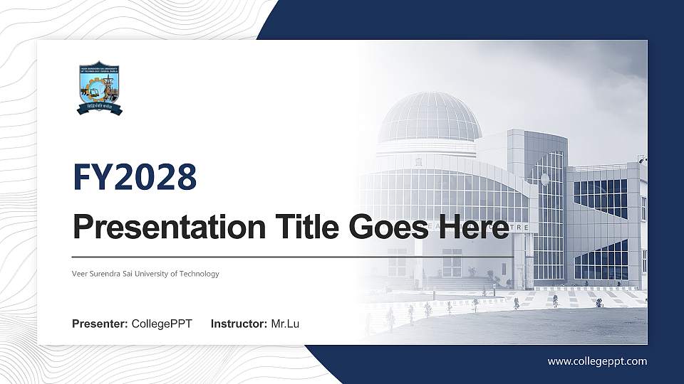 Veer Surendra Sai University of Technology Academic Presentation/Research Findings Report PPT Template16:9 ratio PPT effect preview image