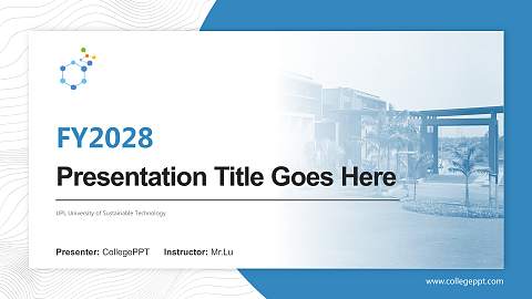 UPL University of Sustainable Technology Academic Presentation/Research Findings Report PPT Template