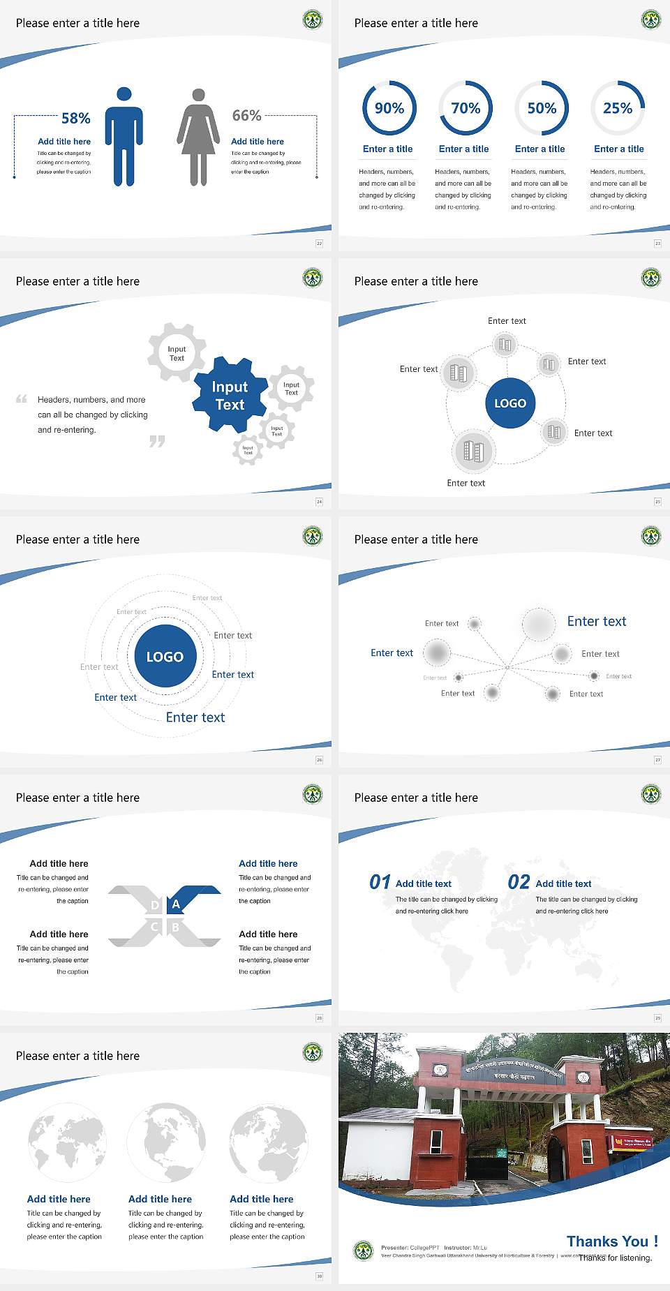 Veer Chandra Singh Garhwali Uttarakhand University of Horticulture & Forestry Course/Courseware Creation PPT Template4:3 ratio PPT effect preview image4