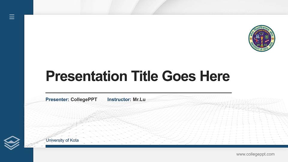 University of Kota Thesis Proposal/Graduation Defense PPT Template16:9 ratio PPT effect preview image