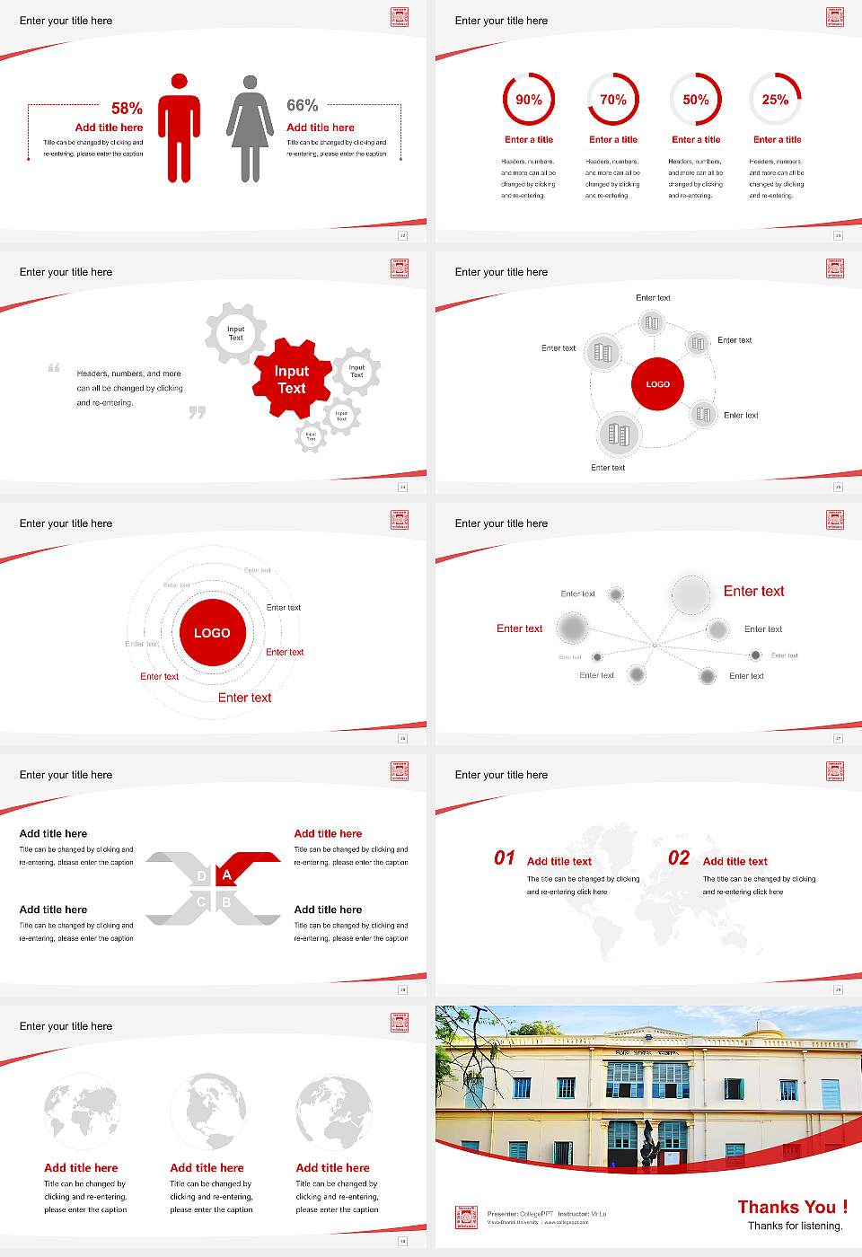 Visva-Bharati University Course/Courseware Creation PPT Template16:9 ratio PPT effect preview image4