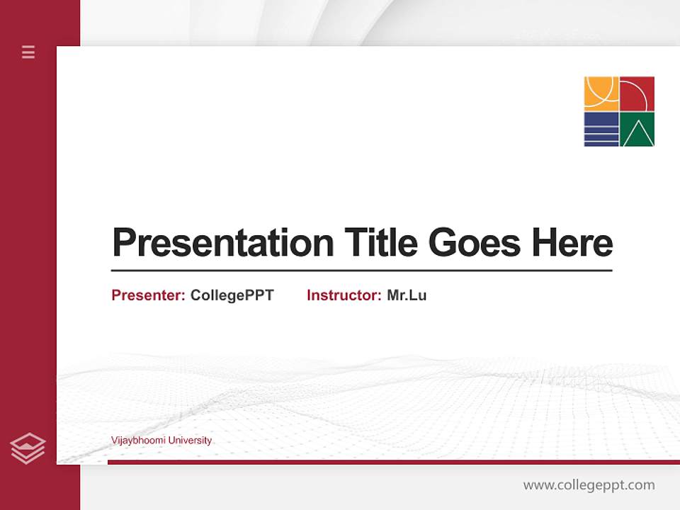 Vijaybhoomi University Thesis Proposal/Graduation Defense PPT Template4:3 ratio PPT effect preview image5