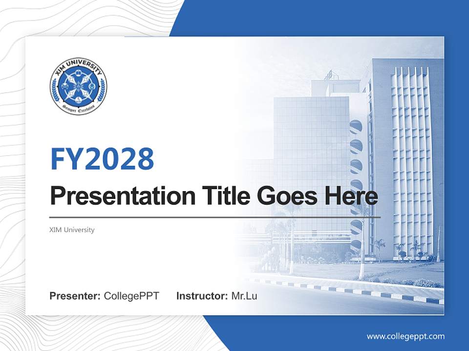 XIM University Academic Presentation/Research Findings Report PPT Template4:3 ratio PPT effect preview image5