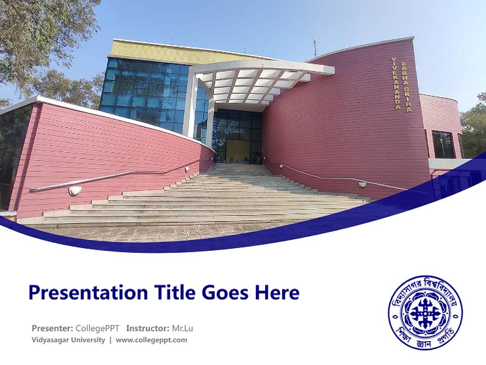 Vidyasagar University Course/Courseware Creation PPT Template4:3 ratio PPT effect preview image5