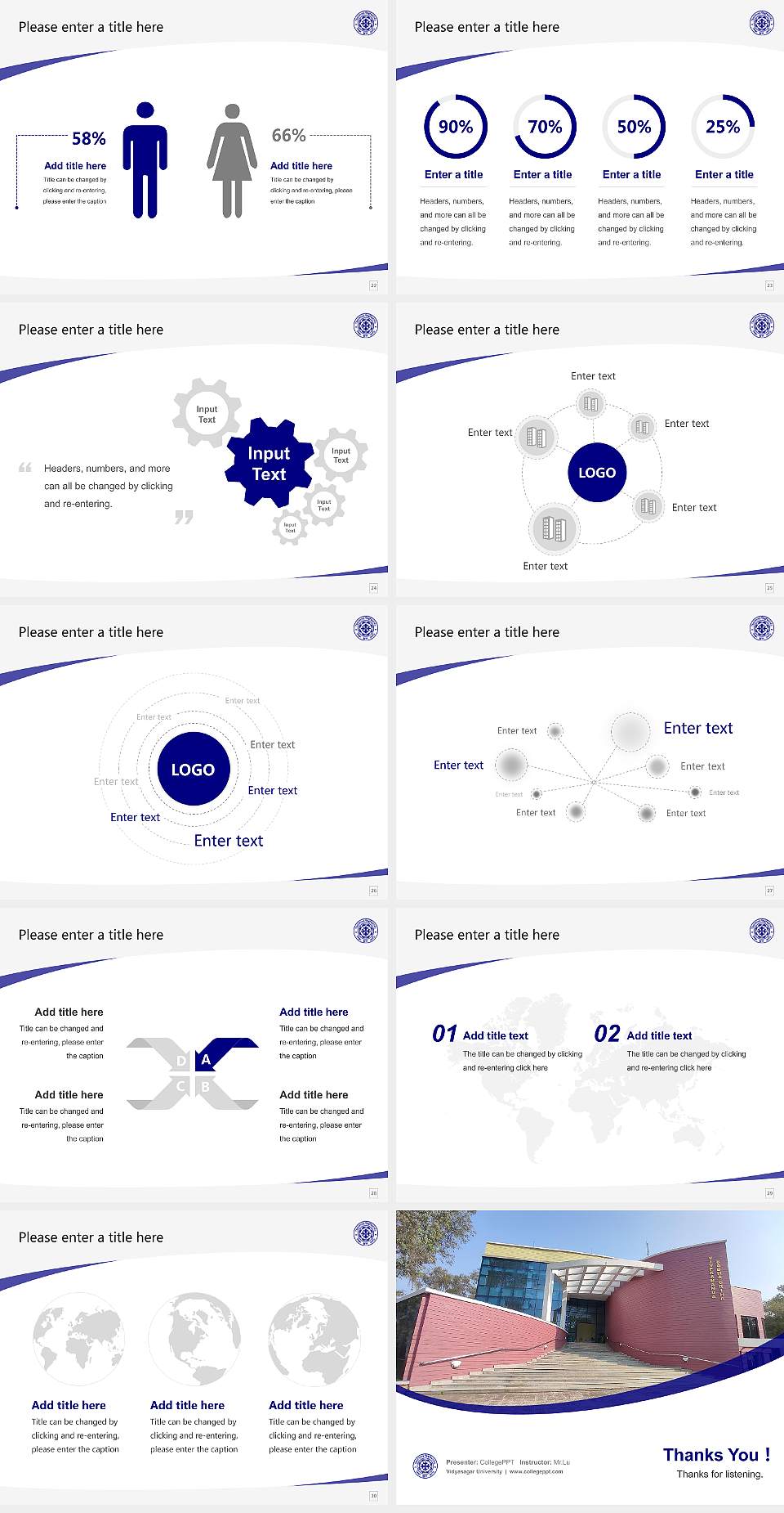 Vidyasagar University Course/Courseware Creation PPT Template4:3 ratio PPT effect preview image4