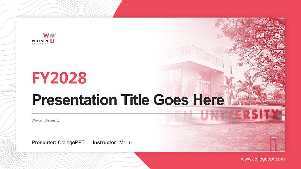 Woxsen University Academic Presentation/Research Findings Report PPT Template16:9 ratio PPT effect preview image