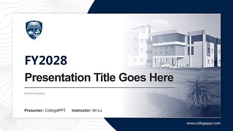 Vikrant University Academic Presentation/Research Findings Report PPT Template