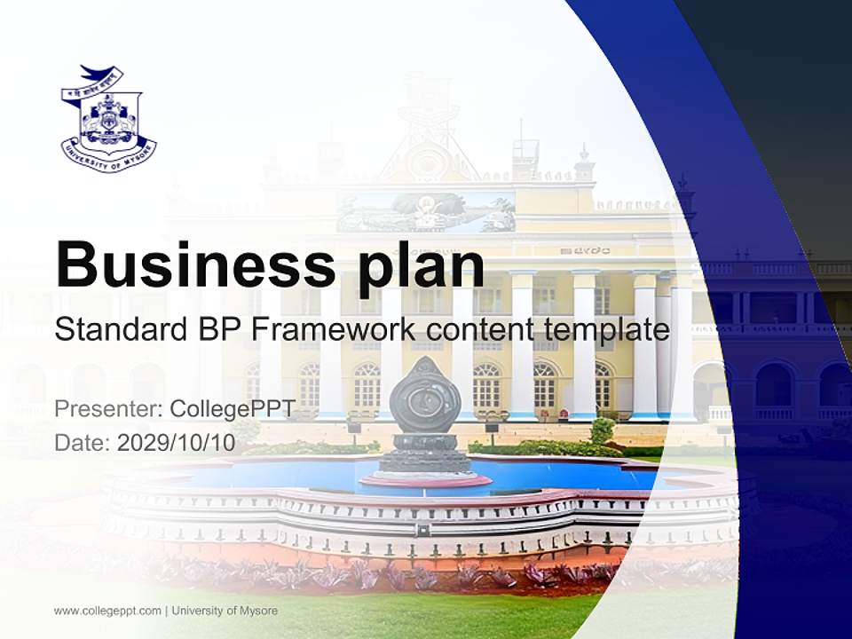 University of Mysore Competition/Entrepreneurship Contest PPT Template4:3 ratio PPT effect preview image9