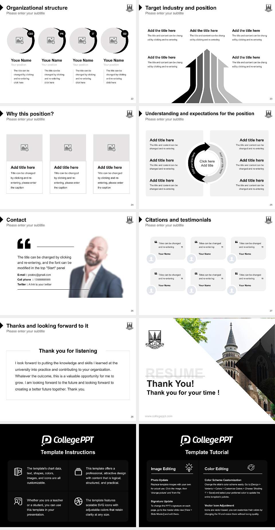 University of Mumbai Resume PPT Template4:3 ratio PPT effect preview image4