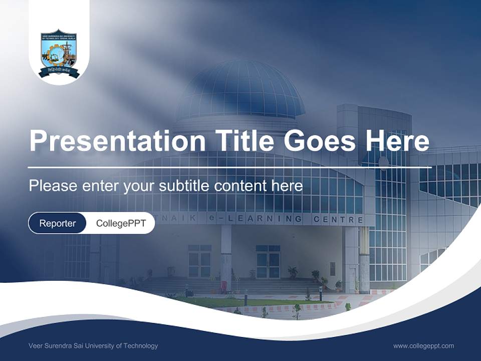 Veer Surendra Sai University of Technology Lecture Sharing and Networking Event PPT Template4:3 ratio PPT effect preview image4