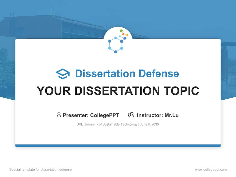 UPL University of Sustainable Technology Graduation Thesis Defense PPT Template4:3 ratio PPT effect preview image7