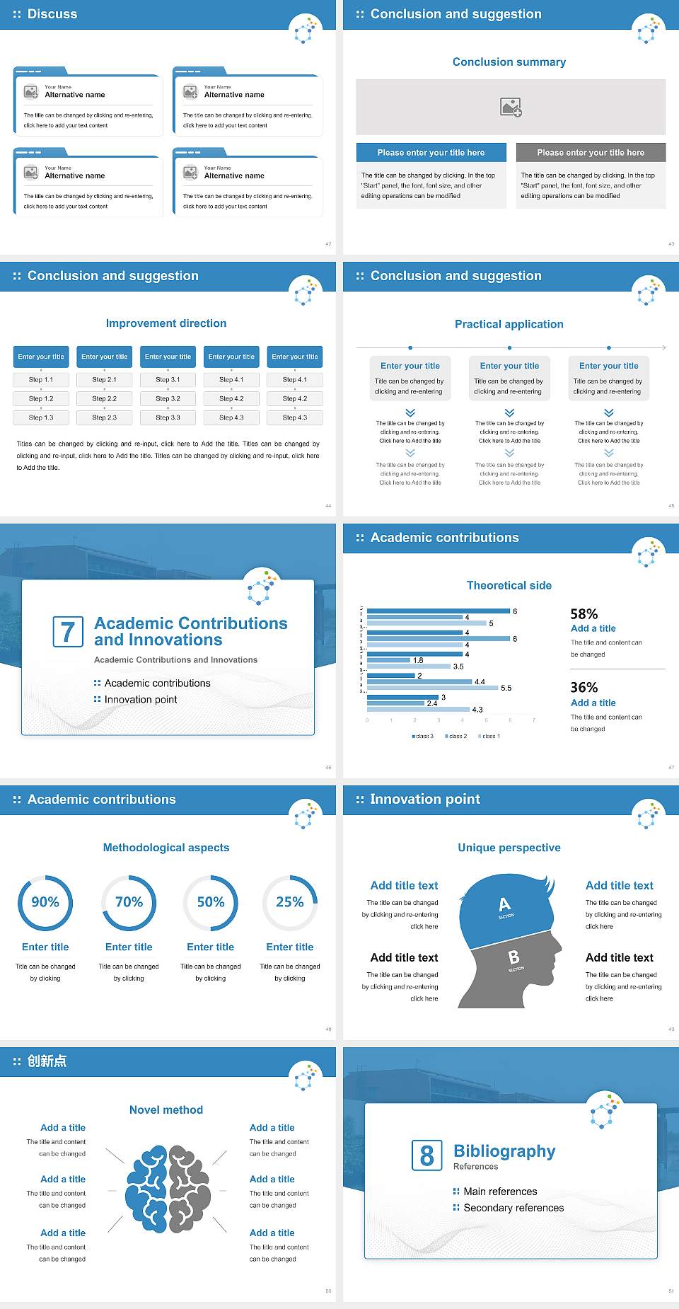 UPL University of Sustainable Technology Graduation Thesis Defense PPT Template4:3 ratio PPT effect preview image6