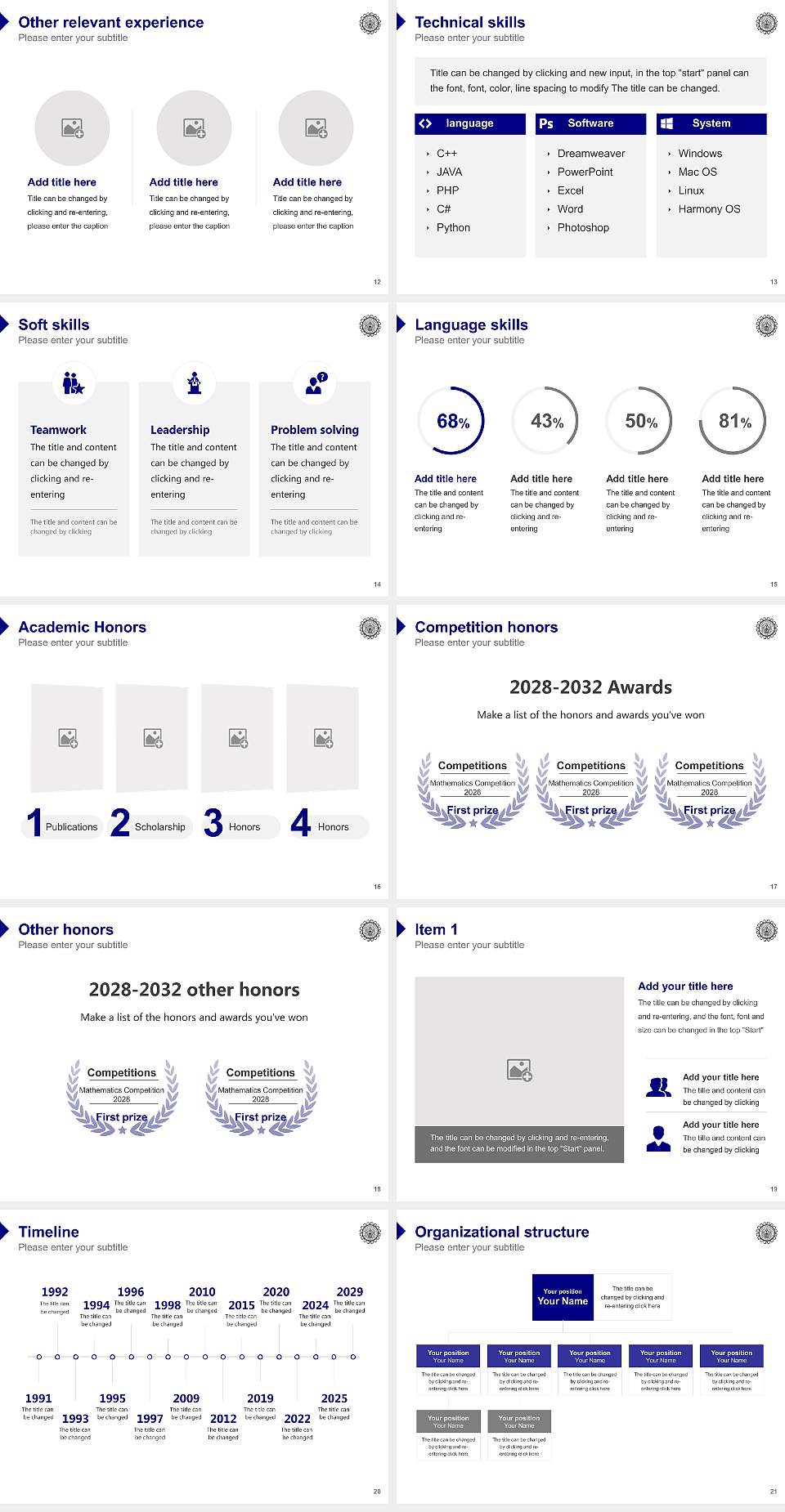 University of Burdwan Resume PPT Template4:3 ratio PPT effect preview image3