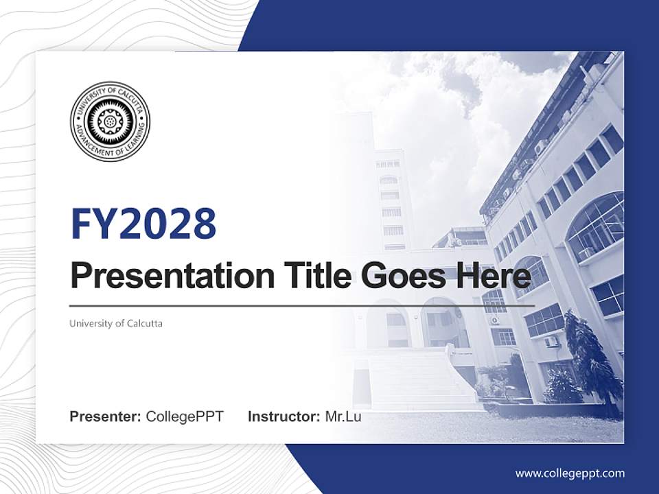 University of Calcutta Academic Presentation/Research Findings Report PPT Template4:3 ratio PPT effect preview image5