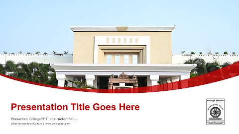 Utkal University of Culture Course/Courseware Creation PPT Template