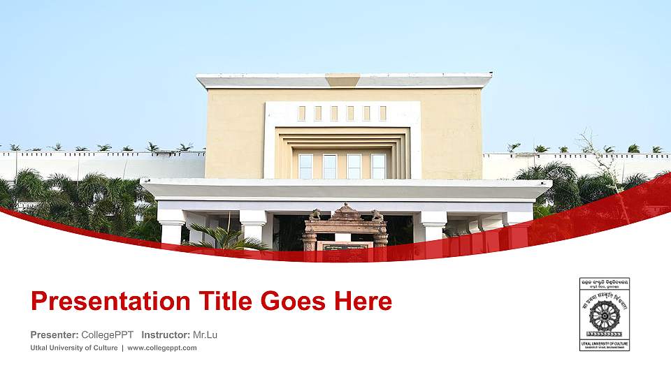 Utkal University of Culture Course/Courseware Creation PPT Template16:9 ratio PPT effect preview image