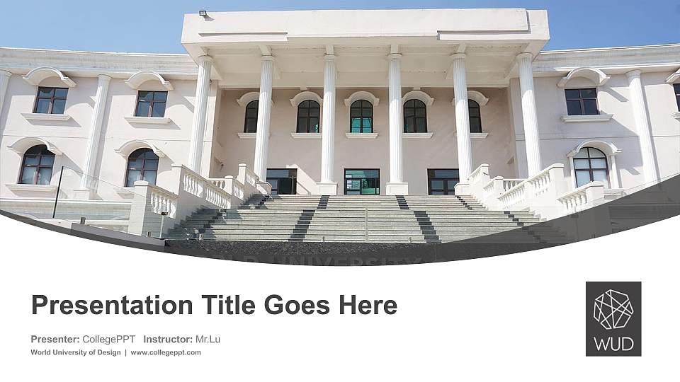 World University of Design Course/Courseware Creation PPT Template16:9 ratio PPT effect preview image