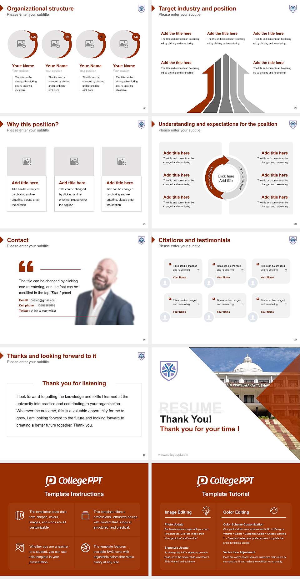 Vignan’s Foundation for Science, Technology and Research Resume PPT Template4:3 ratio PPT effect preview image4