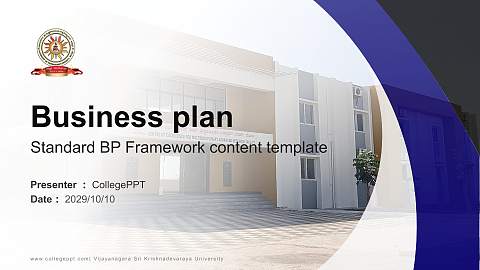 Vijayanagara Sri Krishnadevaraya University Competition/Entrepreneurship Contest PPT Template