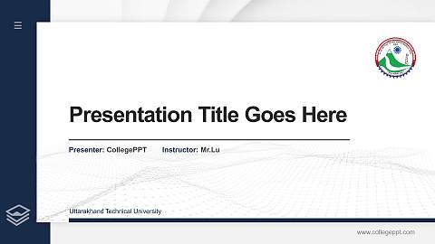 Uttarakhand Technical University Thesis Proposal/Graduation Defense PPT Template