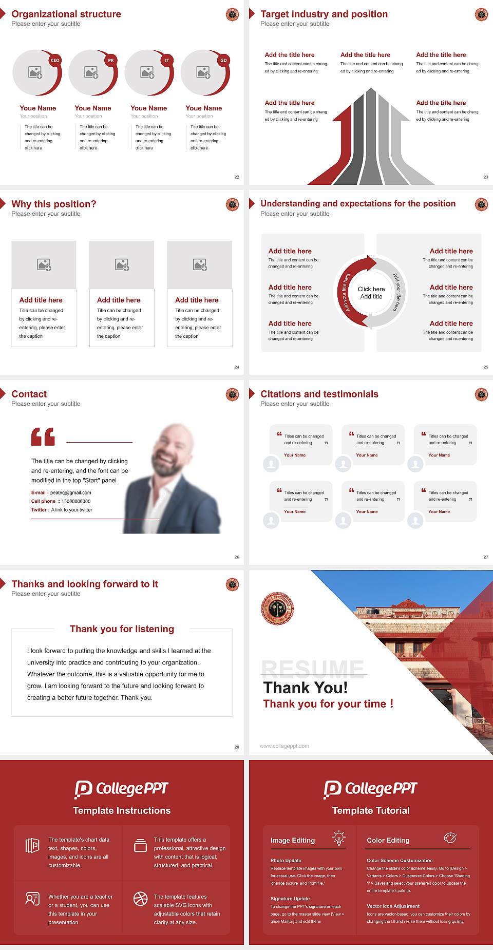 University of Rajasthan Resume PPT Template4:3 ratio PPT effect preview image4