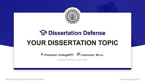 University of Burdwan Graduation Thesis Defense PPT Template