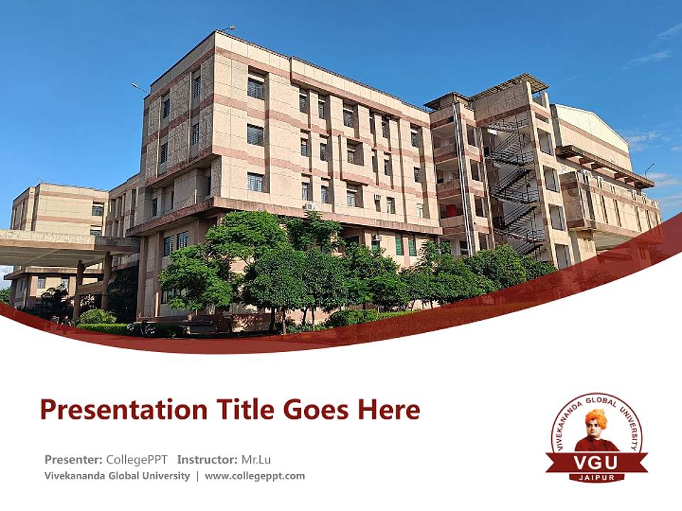 Vivekananda Global University Course/Courseware Creation PPT Template4:3 ratio PPT effect preview image5
