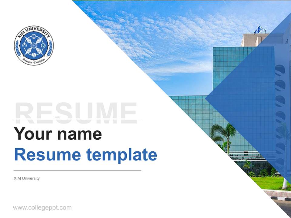 XIM University Resume PPT Template4:3 ratio PPT effect preview image5