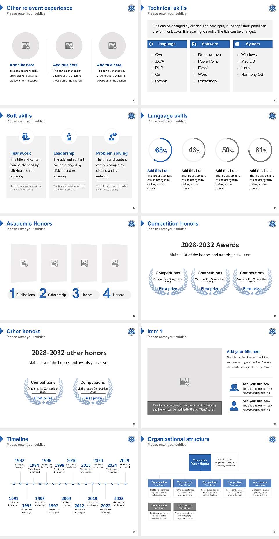 XIM University Resume PPT Template4:3 ratio PPT effect preview image3