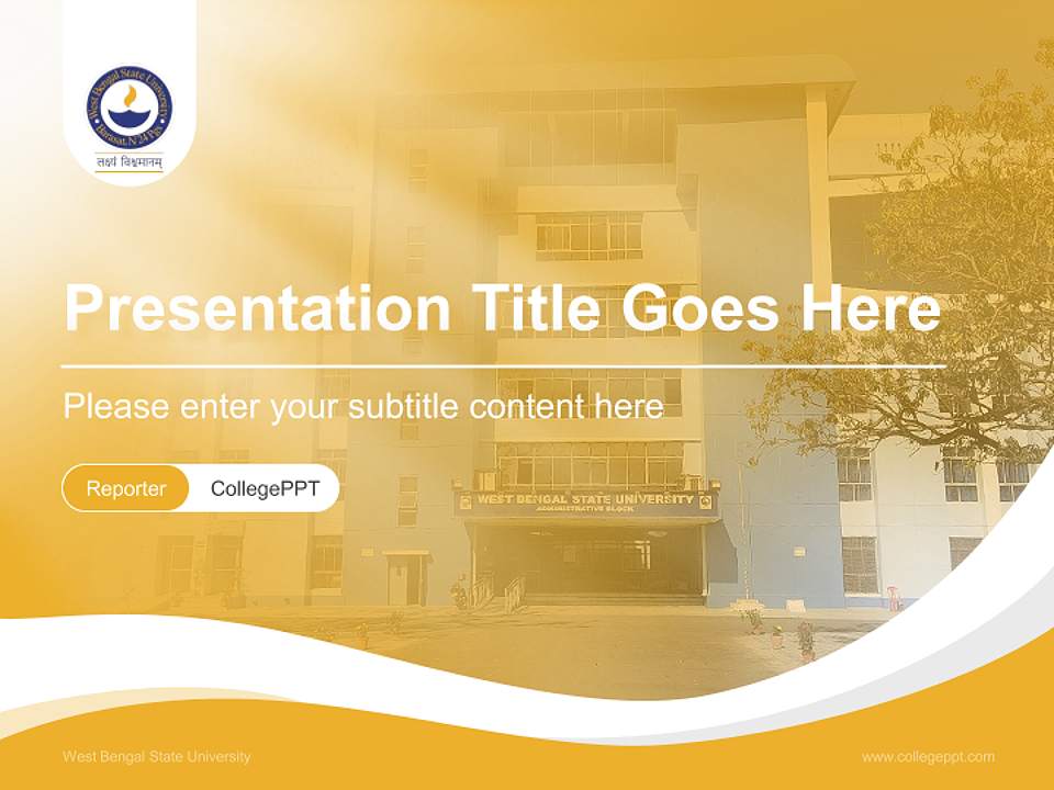 West Bengal State University Lecture Sharing and Networking Event PPT Template4:3 ratio PPT effect preview image4