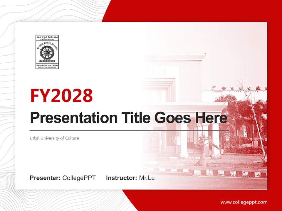 Utkal University of Culture Academic Presentation/Research Findings Report PPT Template4:3 ratio PPT effect preview image5