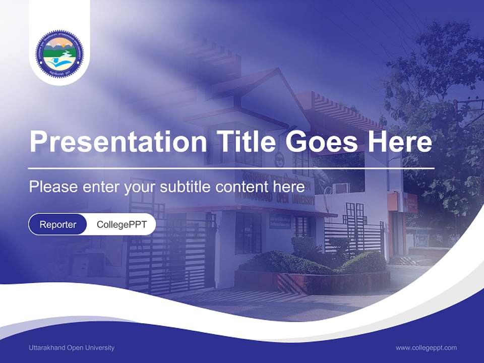 Uttarakhand Open University Lecture Sharing and Networking Event PPT Template4:3 ratio PPT effect preview image4