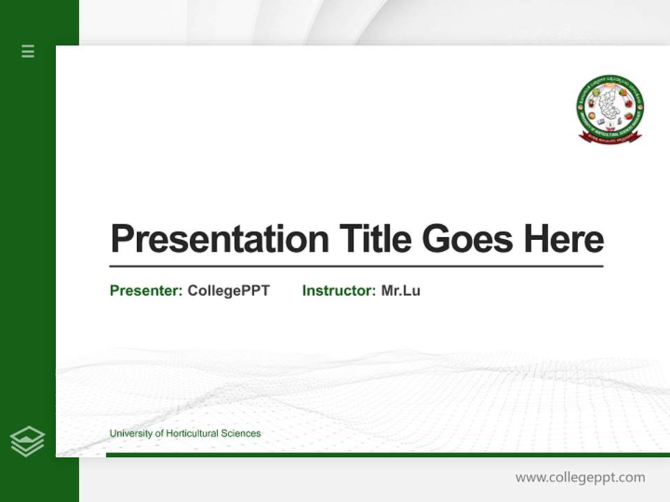 University of Horticultural Sciences Thesis Proposal/Graduation Defense PPT Template4:3 ratio PPT effect preview image5