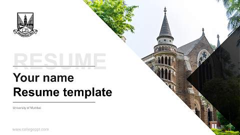 University of Mumbai Resume PPT Template