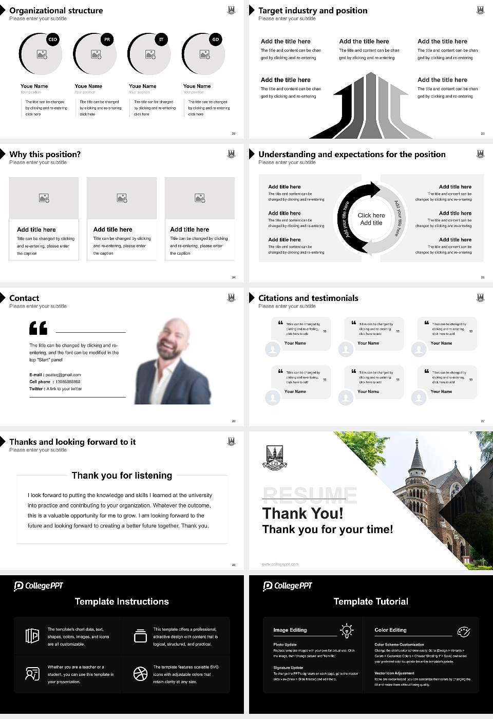 University of Mumbai Resume PPT Template16:9 ratio PPT effect preview image4