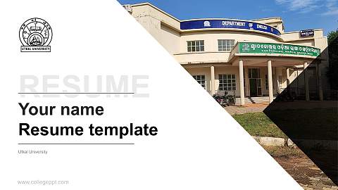 Utkal University Resume PPT Template