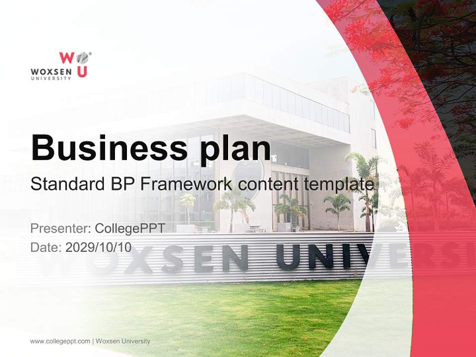 Woxsen University Competition/Entrepreneurship Contest PPT Template4:3 ratio PPT effect preview image9