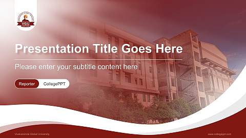 Vivekananda Global University Lecture Sharing and Networking Event PPT Template