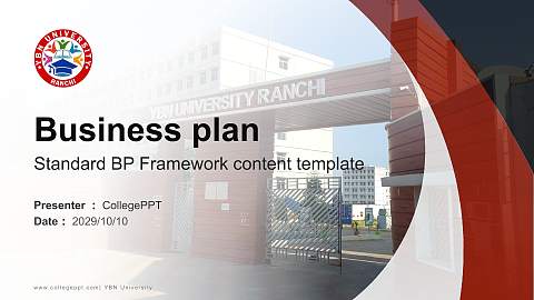 YBN University Competition/Entrepreneurship Contest PPT Template