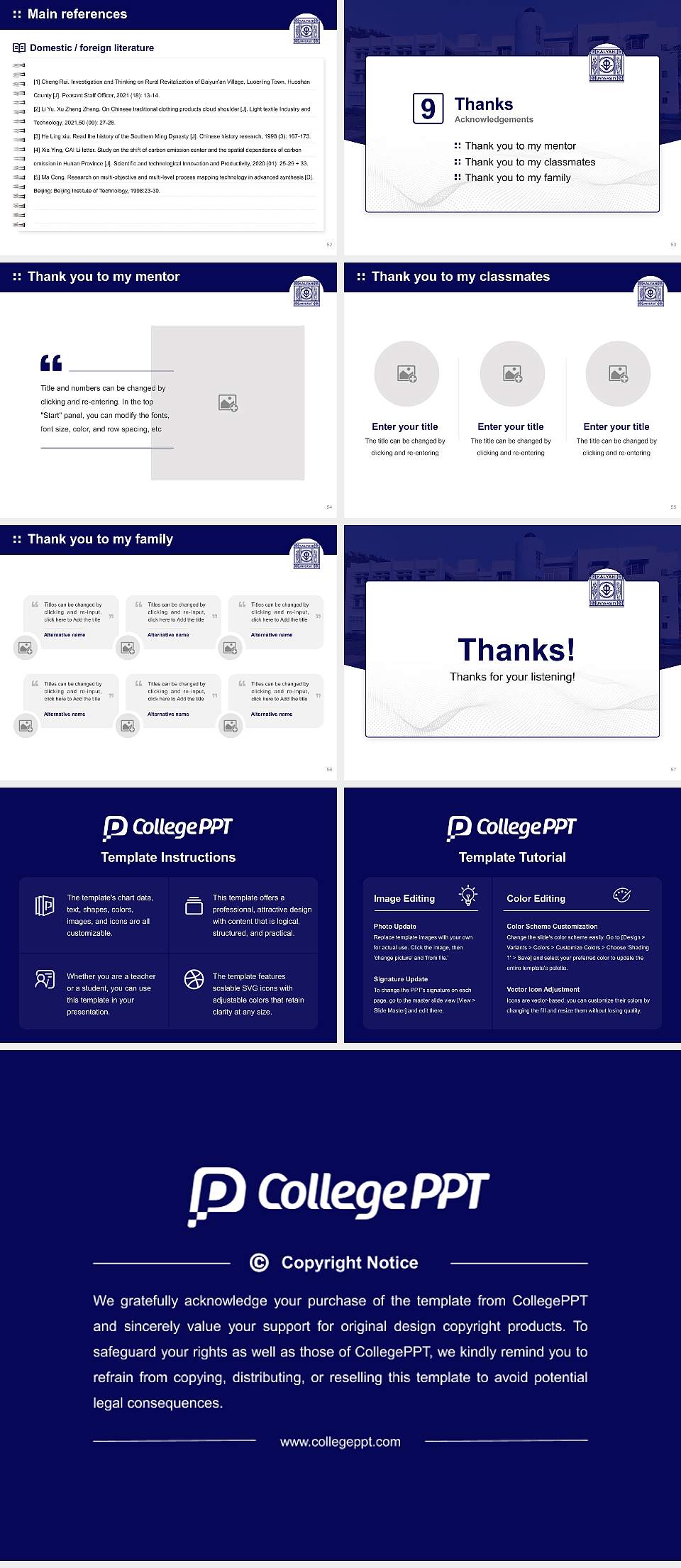University of Kalyani Graduation Thesis Defense PPT Template4:3 ratio PPT effect preview image7