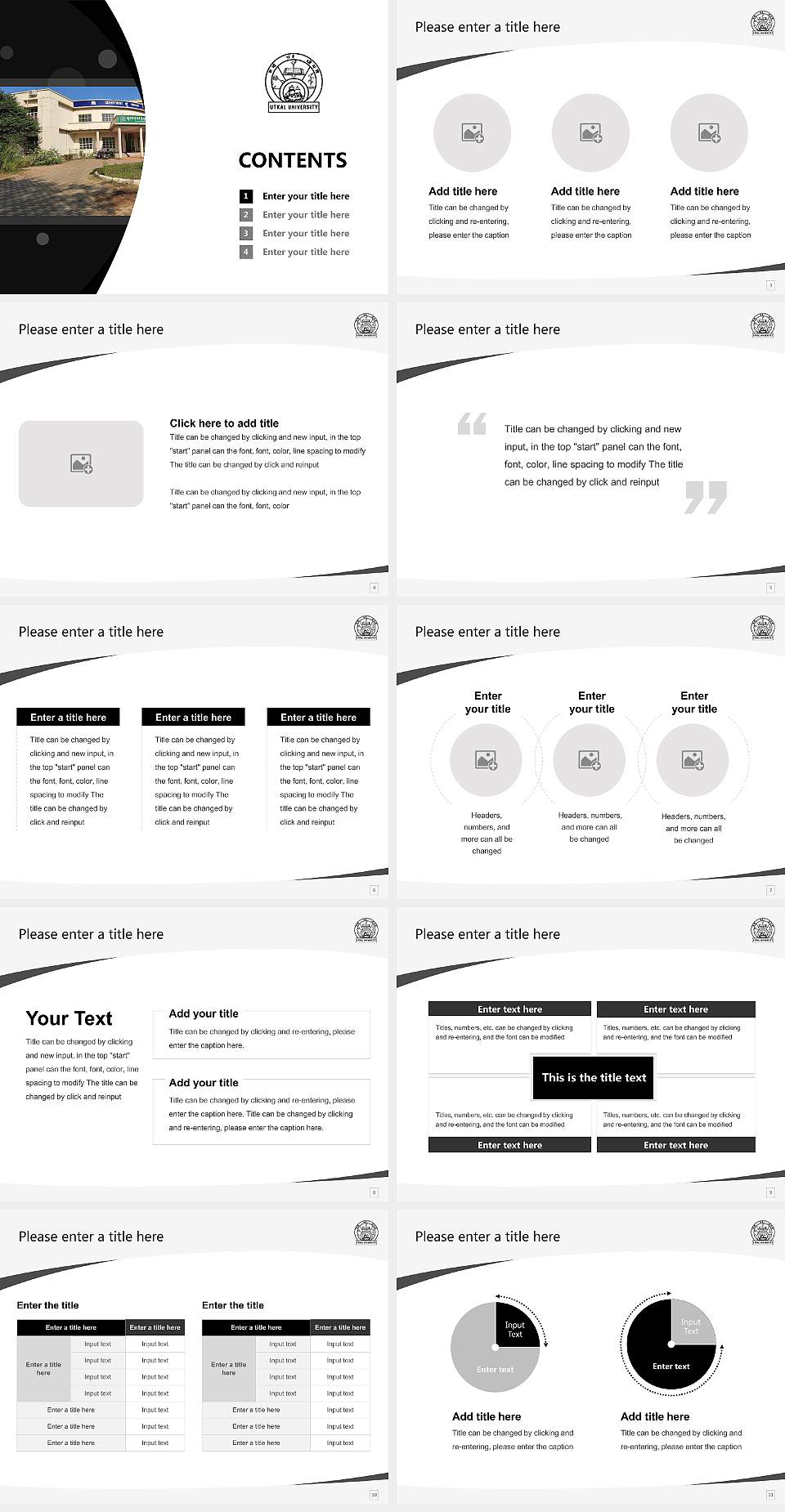 Utkal University Course/Courseware Creation PPT Template4:3 ratio PPT effect preview image2